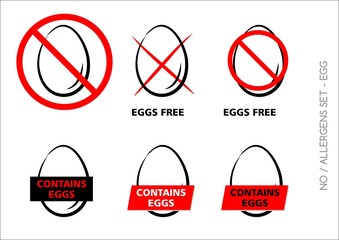 Vector Egg Free Symbols on white background