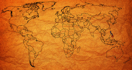 Fototapeta na wymiar philippines territory on world map