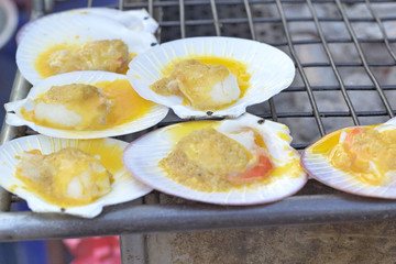 Scallops on the grill