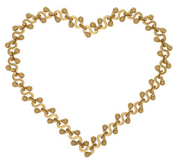 Chain in shape of heart. Isolated on white