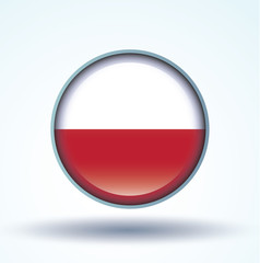Flag set of Poland, vector illustration