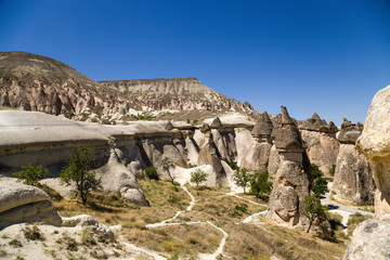 Fototapeta na wymiar Cappadocia. Scenic views of the Valley of Monks (Pashabag)
