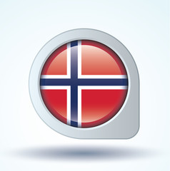 Obraz premium Flag set of Norway, vector illustration