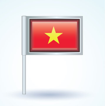 Flag set of Vietnam, vector illustration