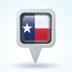 Flag set of Texas, vector illustration