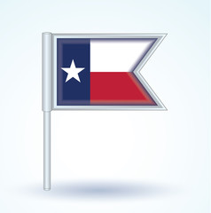 Flag set of Texas, vector illustration