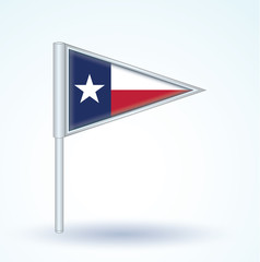 Flag set of Texas, vector illustration