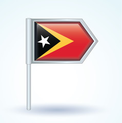 Flag of East Timor, vector illustration