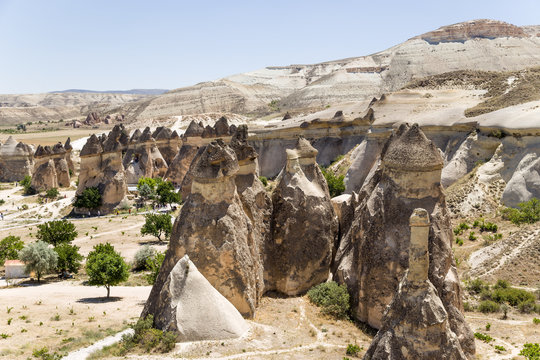 Cappadocia. Stone "mushrooms" in the Valley of the Monks 