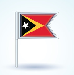 Flag of East Timor, vector illustration