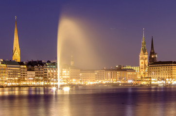 Fototapeta premium Lake Alster, Hamburg, Germany
