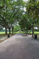 Path and Statues in Forsythe Park