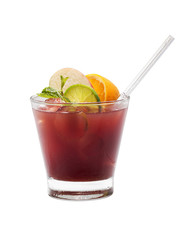 Fruit cocktail isolated