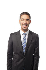 Businessman winking an eye