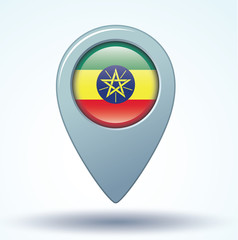 Flag set of Ethiopia, vector illustration