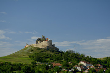 The famous medieval fortress citadel in Rupea, Brasov, Transylvania, Romania