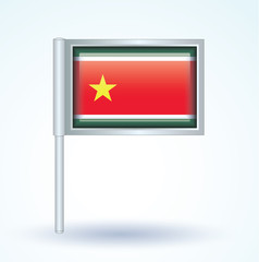 Flag set of Guadeloupe, vector illustration