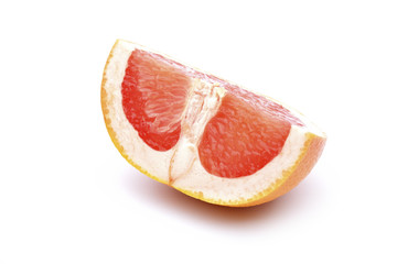 Fototapeta na wymiar Grapefruit slices on white background