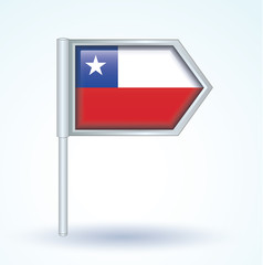 Flag set of Chile, vector illustration