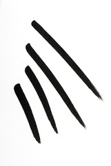 Eye liner stroke on white background