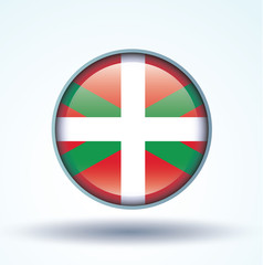 Obraz premium Flag of Basque country, vector illustration