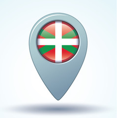 Flag of Basque country, vector illustration