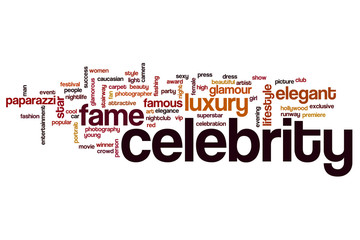 Celebrity word cloud