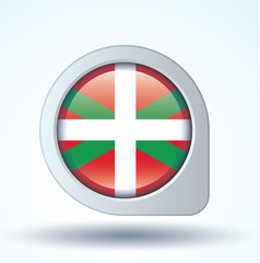 Flag of Basque country, vector illustration