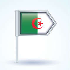 Flag set of Algeria, vector illustration