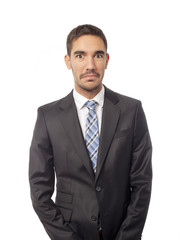 Astonished businessman