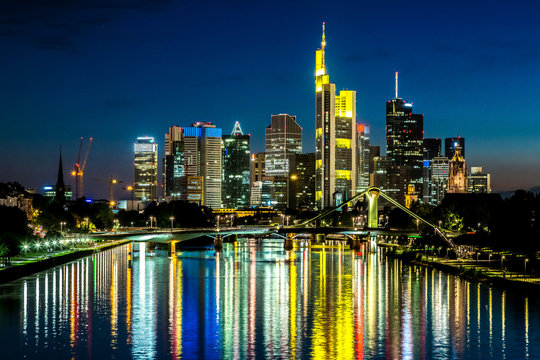 Frankfurt Am Main During Sunset