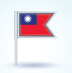 Flag set of Taiwan, vector illustration