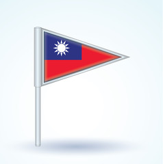 Flag set of Taiwan, vector illustration