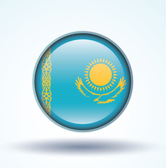 Flag set of Kazakhstan, vector illustration