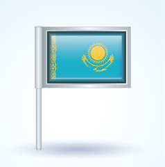 Flag set of Kazakhstan, vector illustration