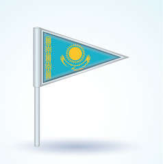 Flag set of Kazakhstan, vector illustration