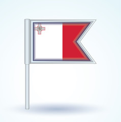 Flag set of Malta, vector illustration