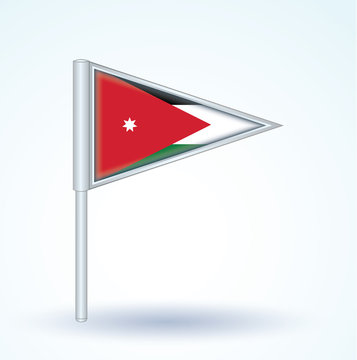 Flag set of Jordan, vector illustration