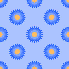 Abstract blue seamless pattern