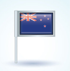 Flag set of New Zealand, vector illustration