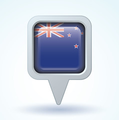 Flag set of New Zealand, vector illustration