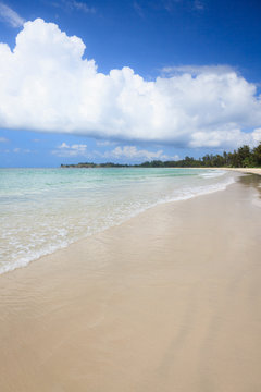 Long sand beach at tip of boreno