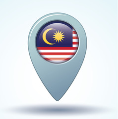 Flag set of Malaysia, vector illustration