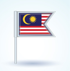 Flag set of Malaysia, vector illustration