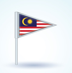 Flag set of Malaysia, vector illustration