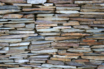 A wall of stone bricks. The raw, rough stones