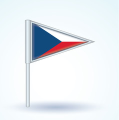 Flag set of czech republic, vector illustration