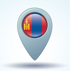 Flag set of Mongolia, vector illustration