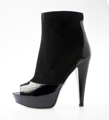 Black high heel fashion shoe