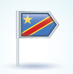 Flag set of Democratic Republic of the Congo.